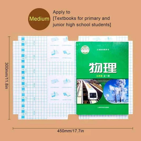 10581 -30 Pcs- 3 Different Sizes -10 Each. Transparent Paper Sticker Book Covers. Waterproof transparent book cover
