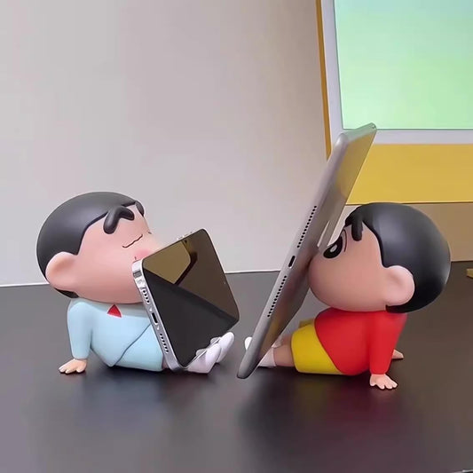 LYHH-50 Shinchan Action Figure Mobile Holder for Phones and Tablets | Figurine Cartoon Character Toy for Boys & Girls | PVC Super Stable Phone Holder
