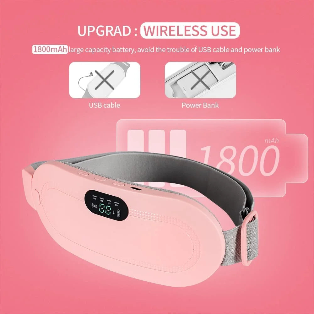 10478 Electric Heating Pad & Massager for Menstrual Cramps & Back Pain, Pink, Composite Fiber & Lycra