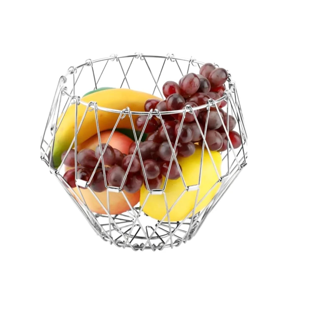 10112 Kitchen Stainless Steel Multipurpose Folding Fruit and Vegetable Basket