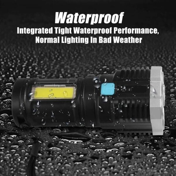 L-S03 Multifunctional Strong 4 LED Torch Light, Portable Rechargeable