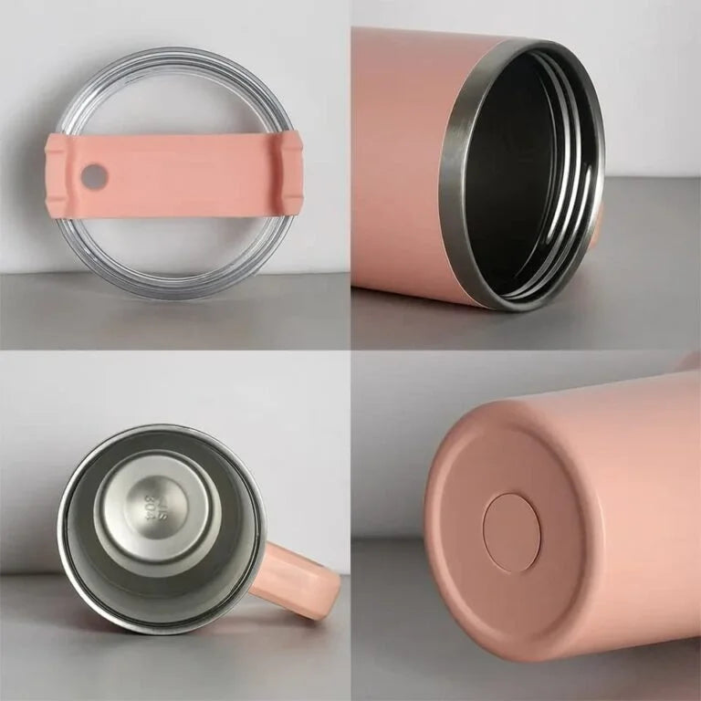 10315 Tumbler Mug with Handle, Stanley Cup with Straw and Handle, Stainless Steel Coffee Mug with Lid Coffee Mug, Insulated Water Bottle for Hot Iced Drink (1200ml)