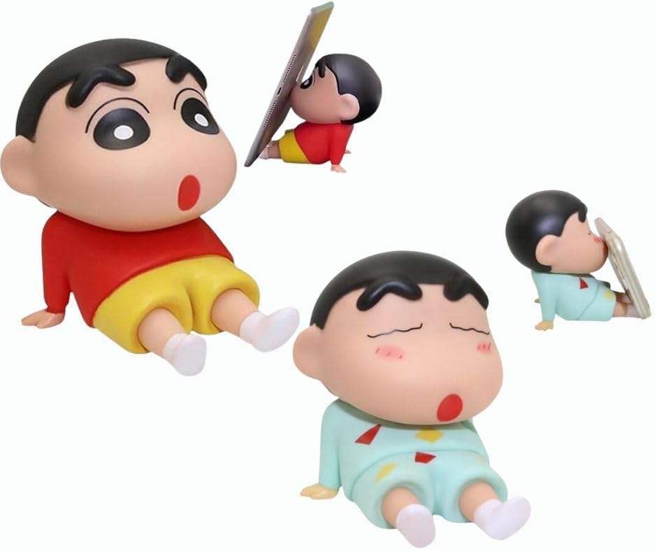 LYHH-50 Shinchan Action Figure Mobile Holder for Phones and Tablets | Figurine Cartoon Character Toy for Boys & Girls | PVC Super Stable Phone Holder