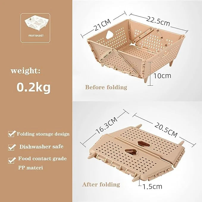 6091 Plastic Foldable Storage Basket