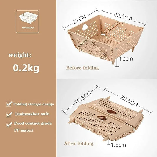 6091 Plastic Foldable Storage Basket