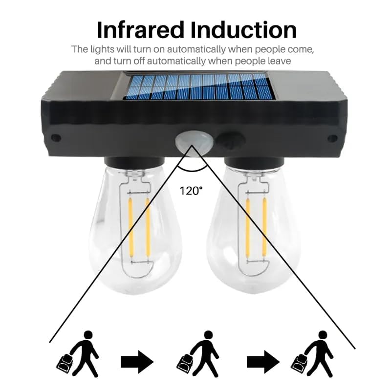 YT-819 {2W} Solar Step Outdoor Waterproof, Deck Lights, Fence Stair Lights, Solar Wall Lamp, Garden Lights, Pathway Lights, Warm White, Auto On/Off