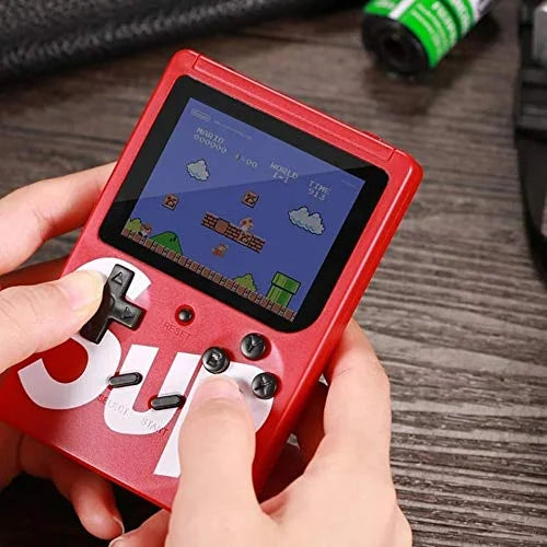 10407 kidsROAR Video Game with Mario, Super Mario Contra, Other 400 Games with Battery Included, Games Station Best Gaming Console Video Game for Kids, 3.0 inch super wide LCD Display