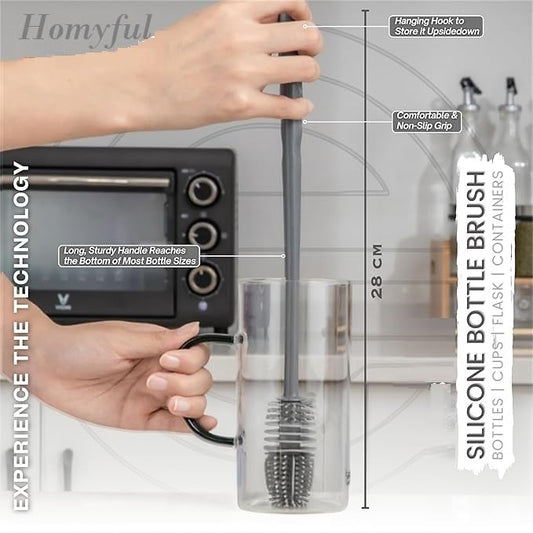 11290 Long Handle Silicone Bottle Cleaner Brush, Mug Cleaning Brush