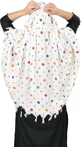 20371 White Scarf for Women & Girls Random Design