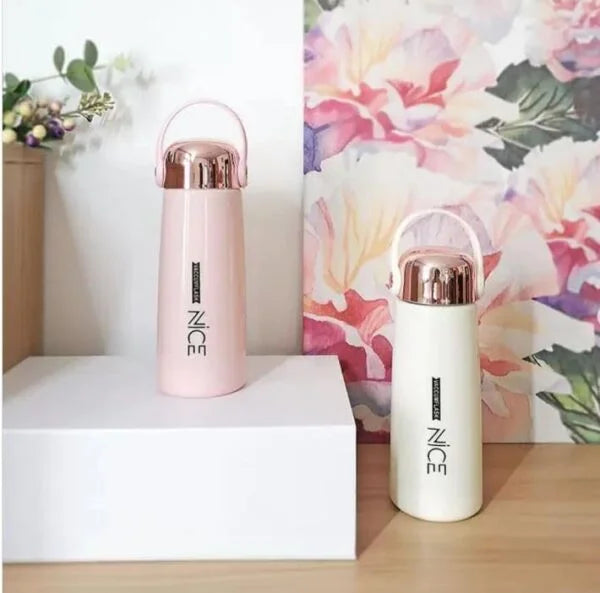 11178 Water Bottles 350Ml With Inner Glass And Outer Plastic Layer Leak Proof, Air Tight Water Bottle For School, Office Random Color