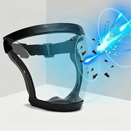 20301 Face Shield Helmet Visor Industrial Safety Coverage Full Face Protector Multipurpose Eye UV-Protective Clear Visibility for Unisex