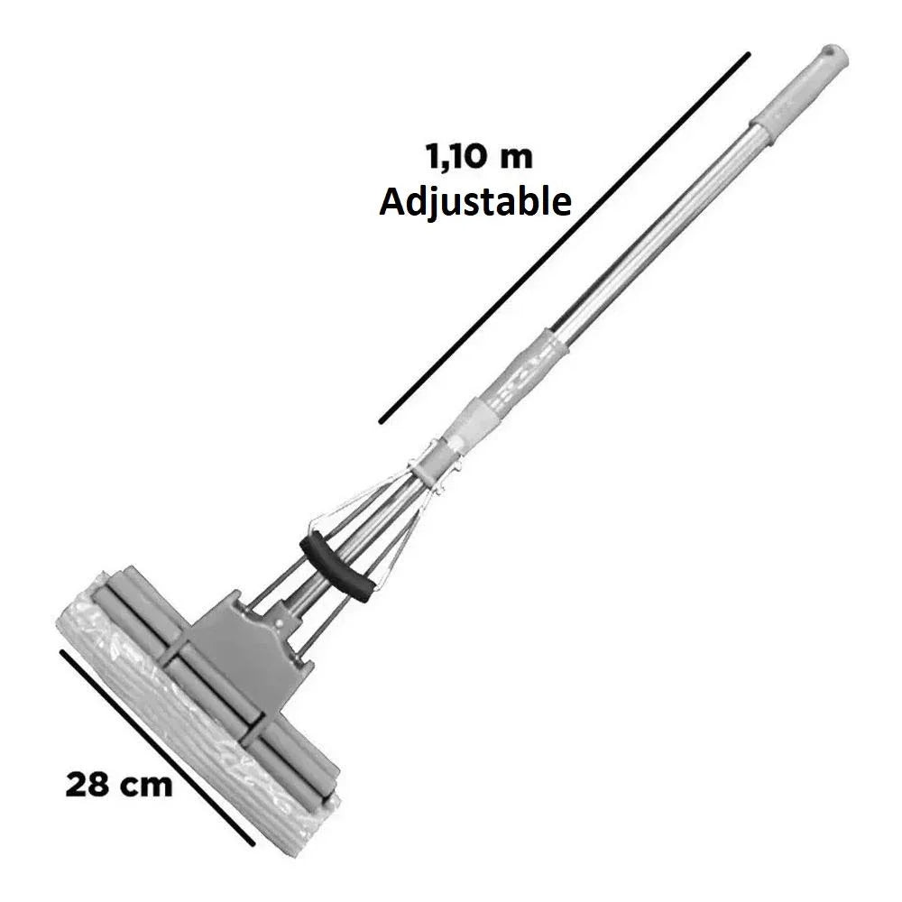 10747 Cleaning Squeeze Mop with Adjustable Telescopic Handle Squeegee Absorber Sponge Cleaner Pocha {Multicolor}
