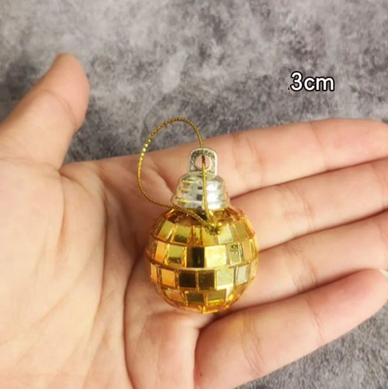 7097 Mirror Disco Hanging Ball Decoration 12 balls