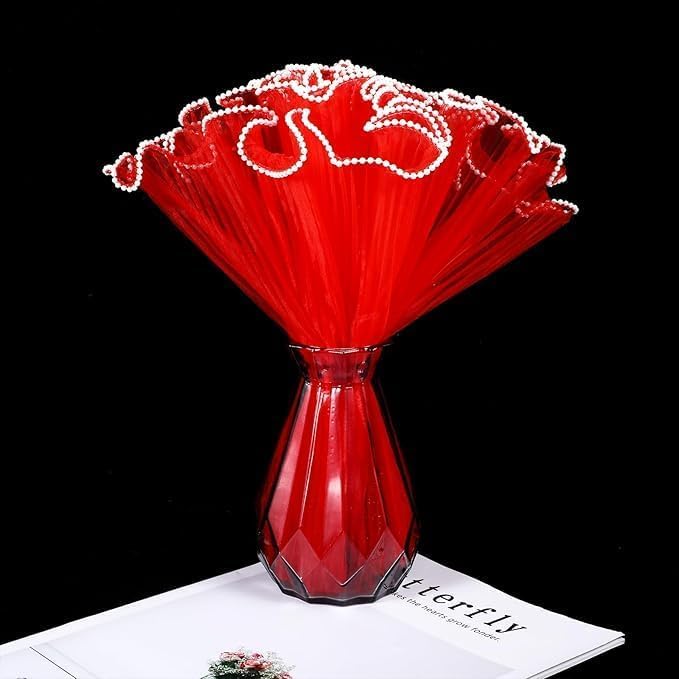 21211 Flower Wrapping Net Bouquet Floral Packaging Mesh Paper Wrinkled Wavy Net Yarn Valentine's Day Flower Shop Supplies Wedding Birthday Decoration