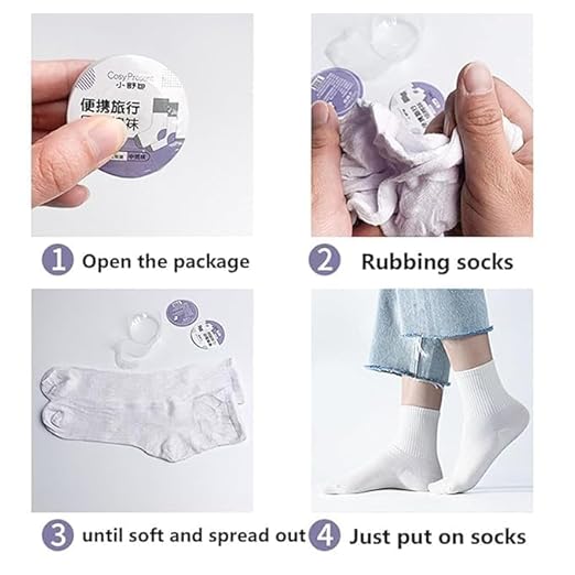 C-6-01 Travel Socks Pair for Men & Women, Disposable Compression Travel Socks Pair, Portable And Breathable & One Time Usable Socks for Travel