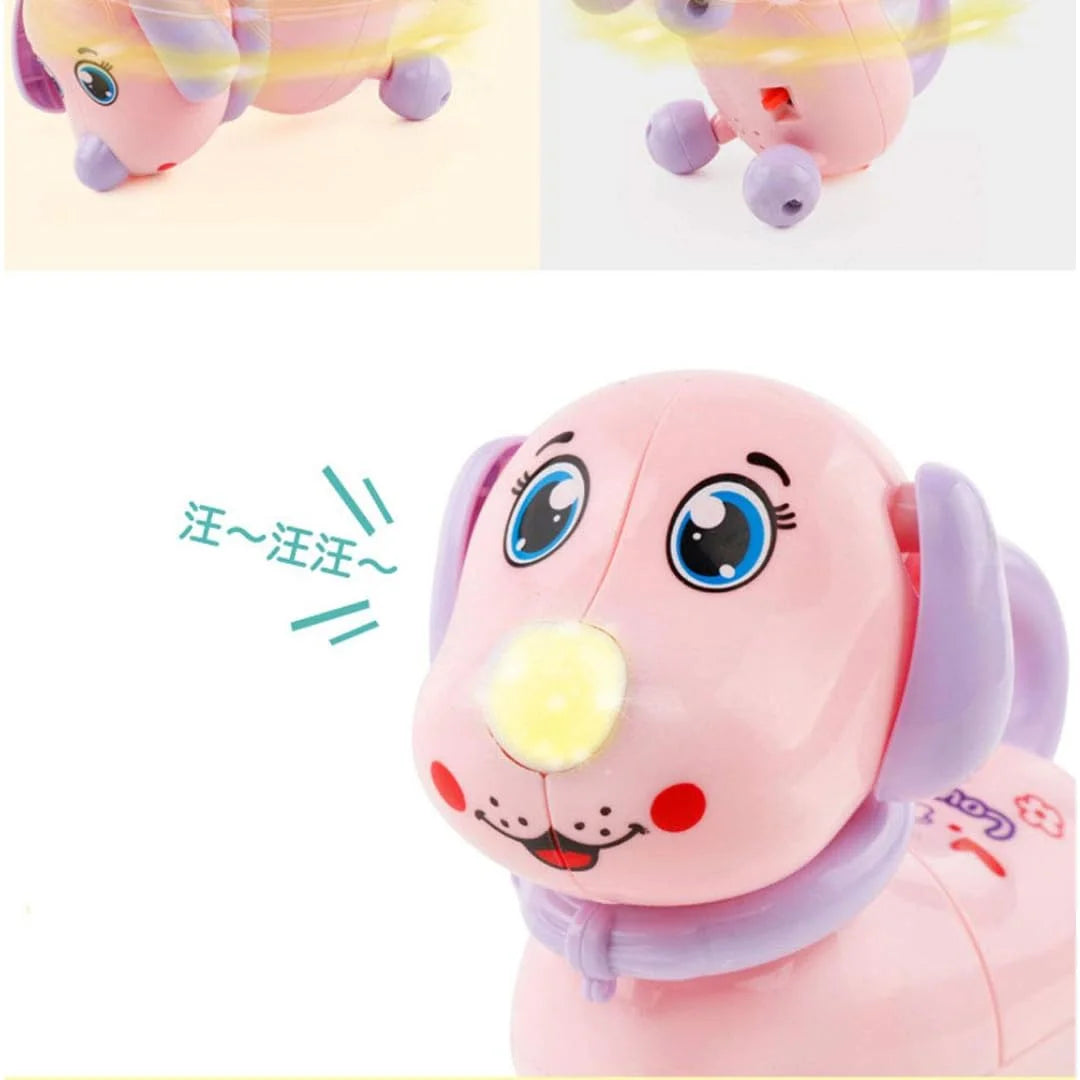 10116 Cute Pet Toy Dog Musical Walking With Strap To Walk Along With Puppy Cartoon Dog