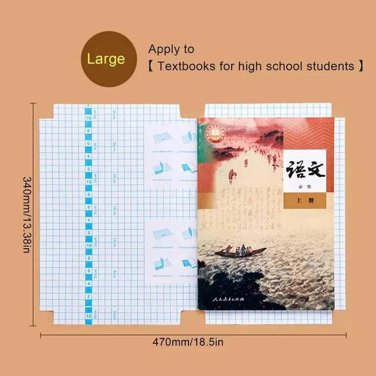 10581 -30 Pcs- 3 Different Sizes -10 Each. Transparent Paper Sticker Book Covers. Waterproof transparent book cover
