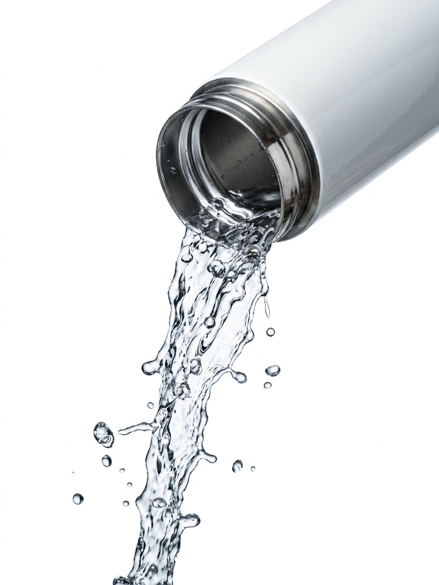 20727 Elegant Design 500ML Stainless Steel Insulated Hot Cold Drinks Beverages Portable Water Bottle {Random Color}