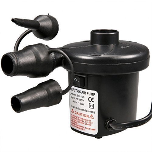 20925 Electric Air Pump for Inflatable Swimming Pools, Air Beds & Toys – Portable High-Pressure Pump for Mattress, Pool Floats, Sofa – Ac 230v Air Blower for Indoor & Outdoor Use – Black