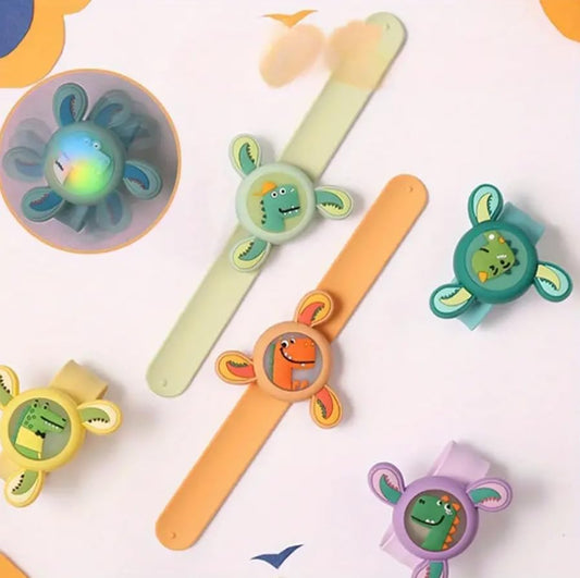 R002 Fidget Spinner Wrist Band for Kids with LED Light Up Silicone Strap
