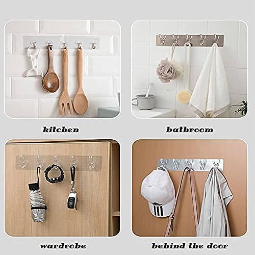 20116 Wall Hooks Hanger for Hanging Clothes Strong Self Adhesive Magic Sticker Home Kitchen Bedroom Door Organizers Accessories Items