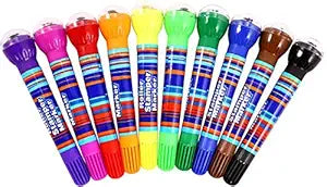 9014 (2-in-1) Roller Stamper 6 Marker Pen Set