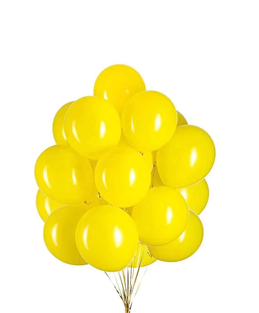 2084 (50 Pcs) yellow Metallic Balloons