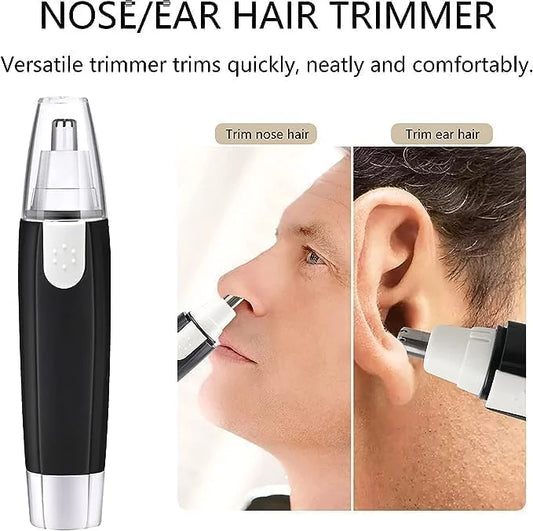 10249 3-in-1 Battery Operated Nose & Ear Hair Trimmer – Stainless Steel Blades, Painless Grooming for Men & Women