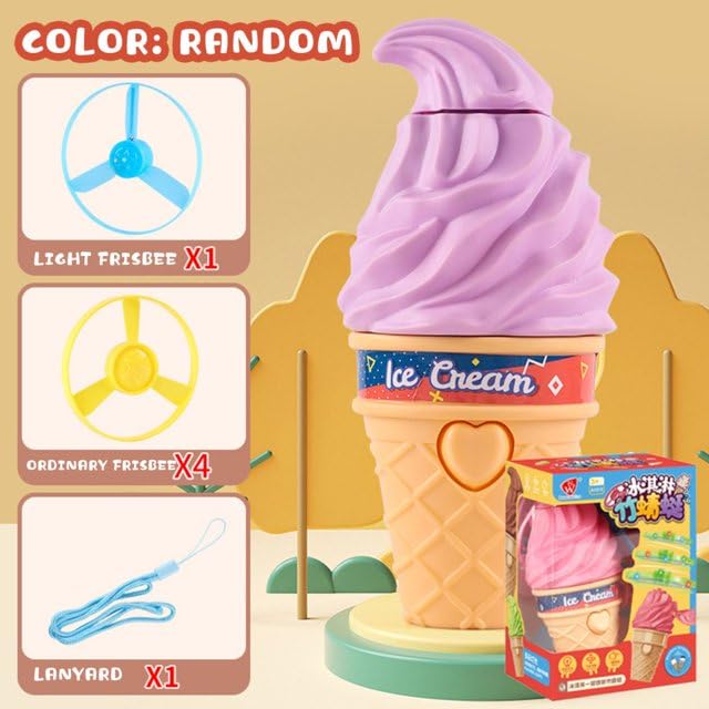 BWL-61A Ice Cream Shaped Flying Disc Propeller Toy for Children, Outdoor Flying Toy, Random Design