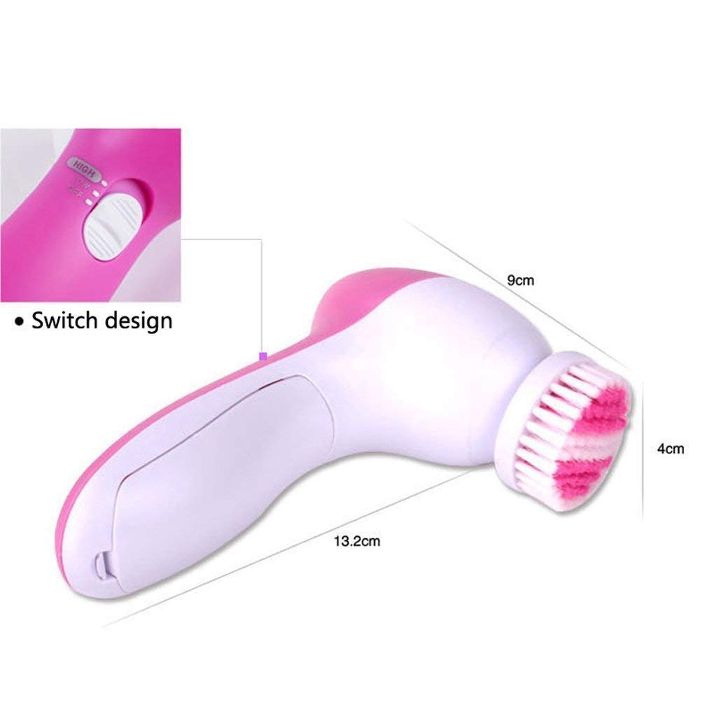 AE-8782 Inditradition Battery Powered 5-In-1 Smoothing Body Face Beauty Care Facial Massager, White
