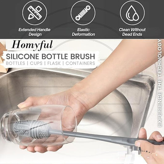11290 Long Handle Silicone Bottle Cleaner Brush, Mug Cleaning Brush
