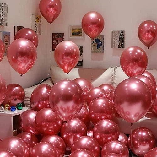 2088 (50Pcs) Pink Chrome Balloons
