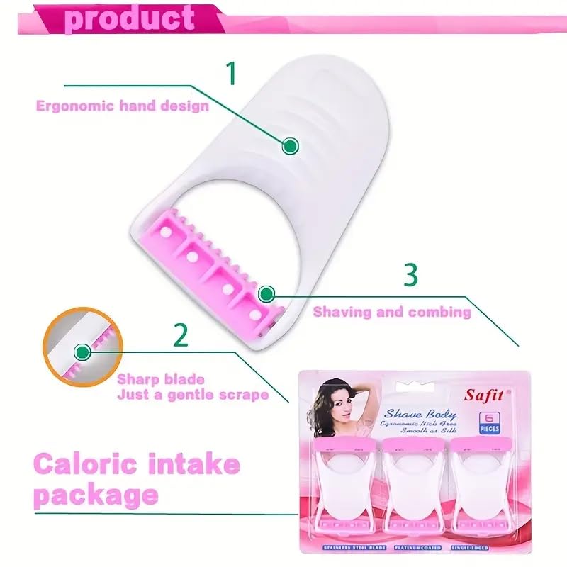 10067 Disposable 6 Pcs Shave Razors For women’s Hair Removal Disposable blades (Pack of 6 Pcs)