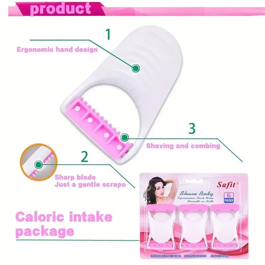 10067 Disposable 6 Pcs Shave Razors For women’s Hair Removal Disposable blades (Pack of 6 Pcs)