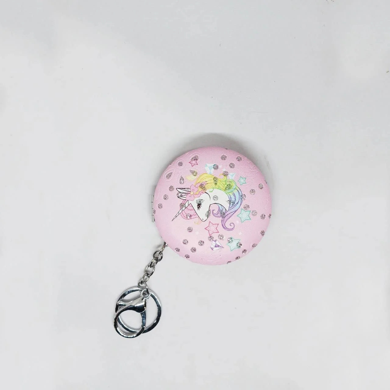 10437 Handicraft Foldable Travel Makeup Mirror with Key Ring, Random Design