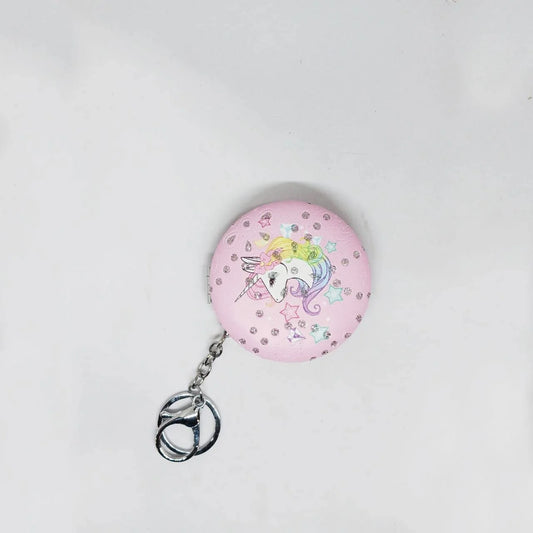 10437 Handicraft Foldable Travel Makeup Mirror with Key Ring, Random Design