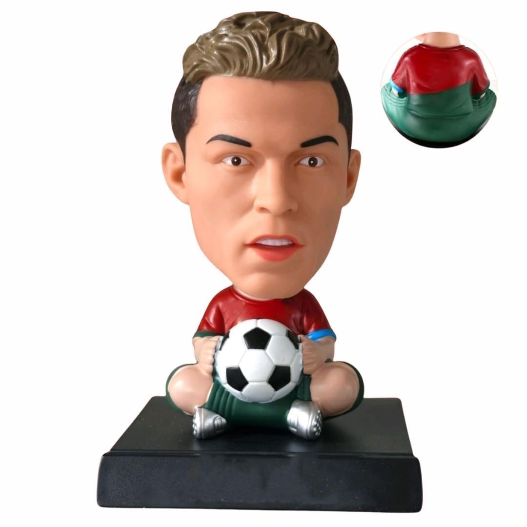 20593 Super Hero Action Figure Bobblehead with Mobile Holder | Ronaldo Figure Bobble Head Toy for Car Dashboard, Office Desk & Study Table |