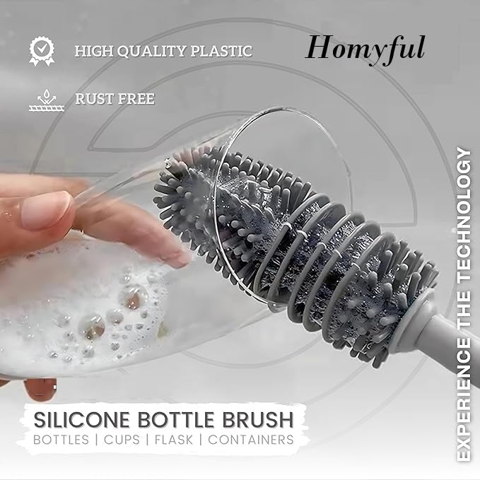 11290 Long Handle Silicone Bottle Cleaner Brush, Mug Cleaning Brush