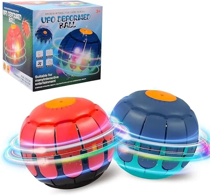 2209 UFO Deformed Ball Toy | 2-in-1 Frisbee & Ball | Glow-in-The-Dark Transforming Flying Disc for Kids