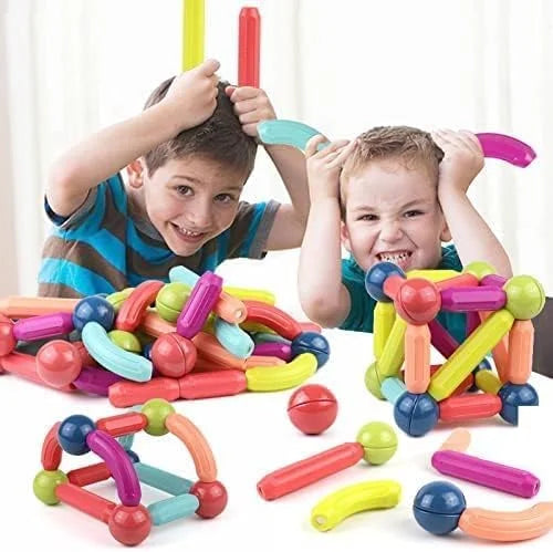 11184 {36 Pcs} Magnetic Toy Set,Magnetic Balls and Rods Building Blocks Set,Magnet Building Sticks Set,Vibrant Colors,Magnetic Stick Stacking,Stacking Toys for Boys and Girls