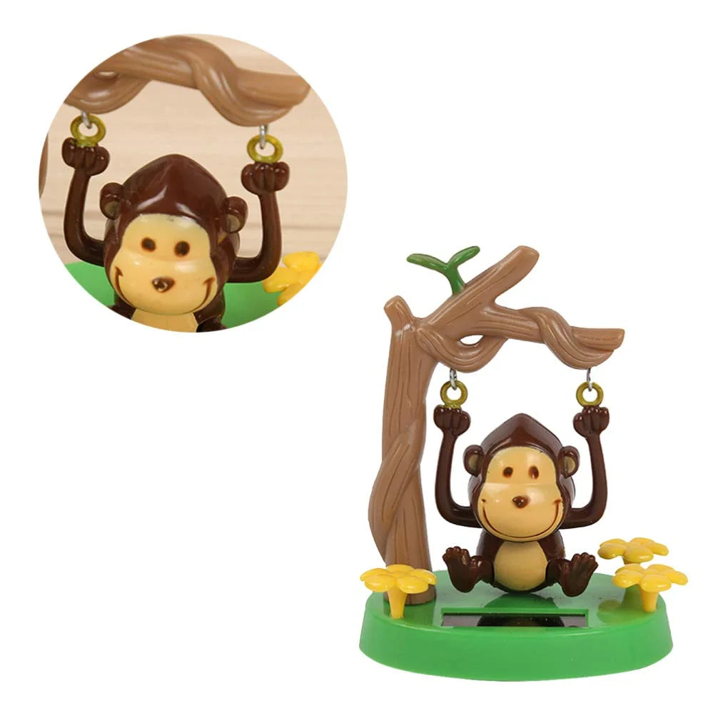 10273 Solar Powered Dancing Toy Swinging Monkey Bobbleheads Shaking Car Dashboard Ornament for car Interior Decorations Ornament Gift
