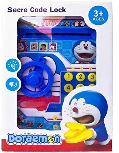 4108 Toys Battery Operated Mini ATM Safe Kids Piggy Saving ATM Bank with Electronic Lock Coin Bank Cash Deposit ATM Cartoon for Kids (Random Print)