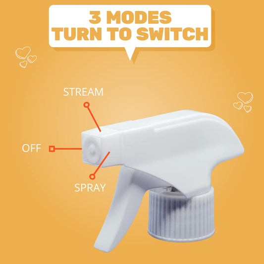 20857 Trigger Sprayer Plastic White with 200 mm Dipping Tube | Water Trigger Sprayer Gun for Bottle Head & Top Replacement