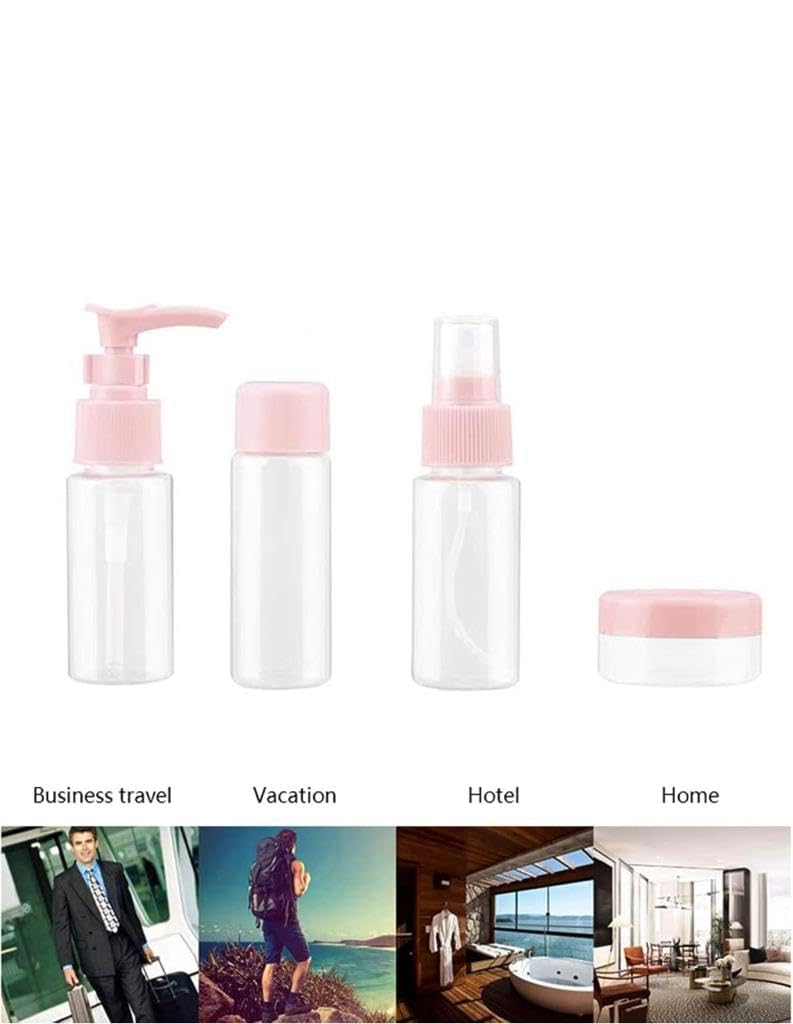 134 Girls Travel Organizer/Girls Travel Smart Bottle Set Plastic Cosmetic Toiletries Liquid Contain/Travelers Storage Boxers Leak Proof Portable Travel Accessories