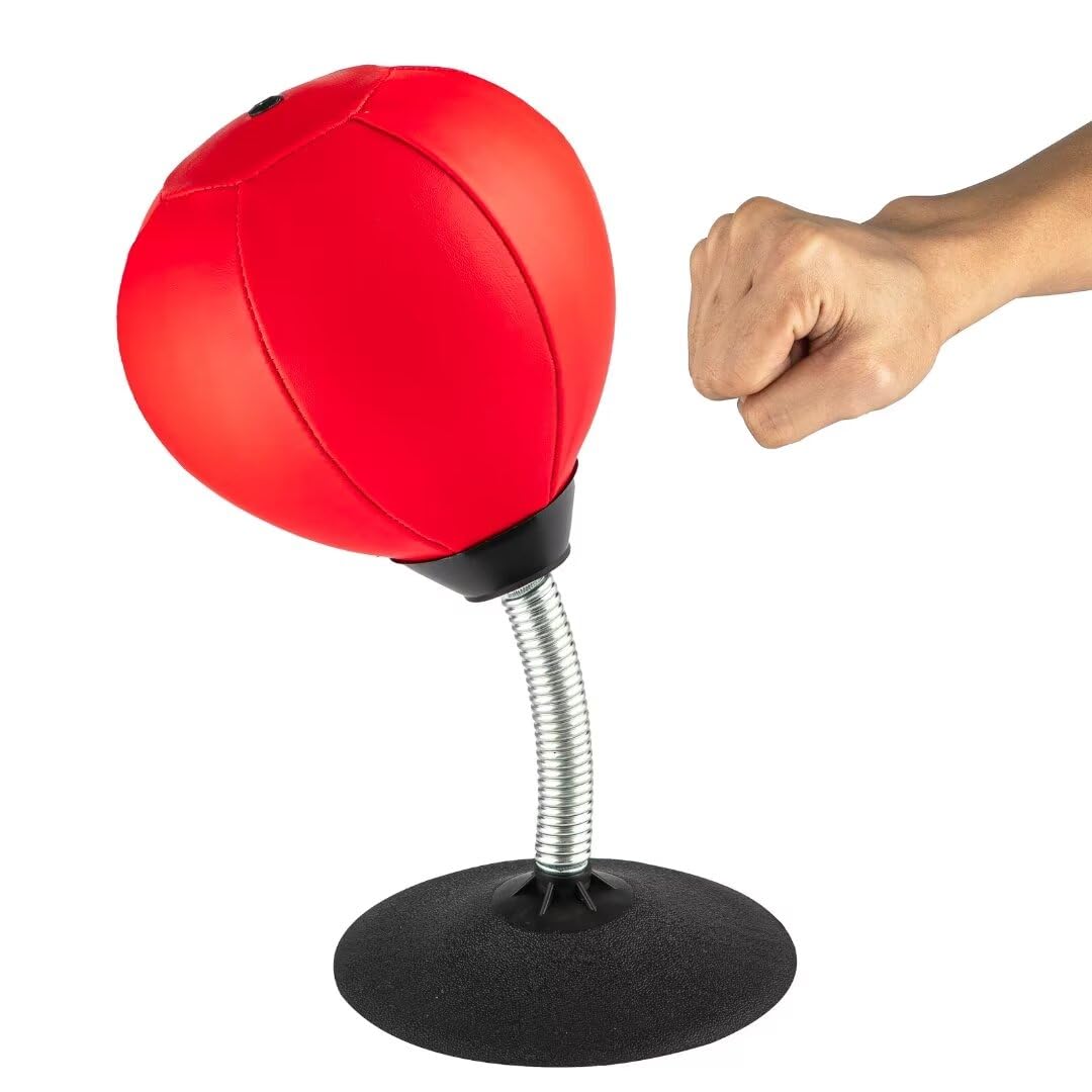 XP-006 Stress Buster Desktop Punching Bag - Suctions to Your Desk, Raipoment Heavy Duty Stress Relief Ball, Funny Gifts for Boss or Coworker, Perfect for Kids and Adults,