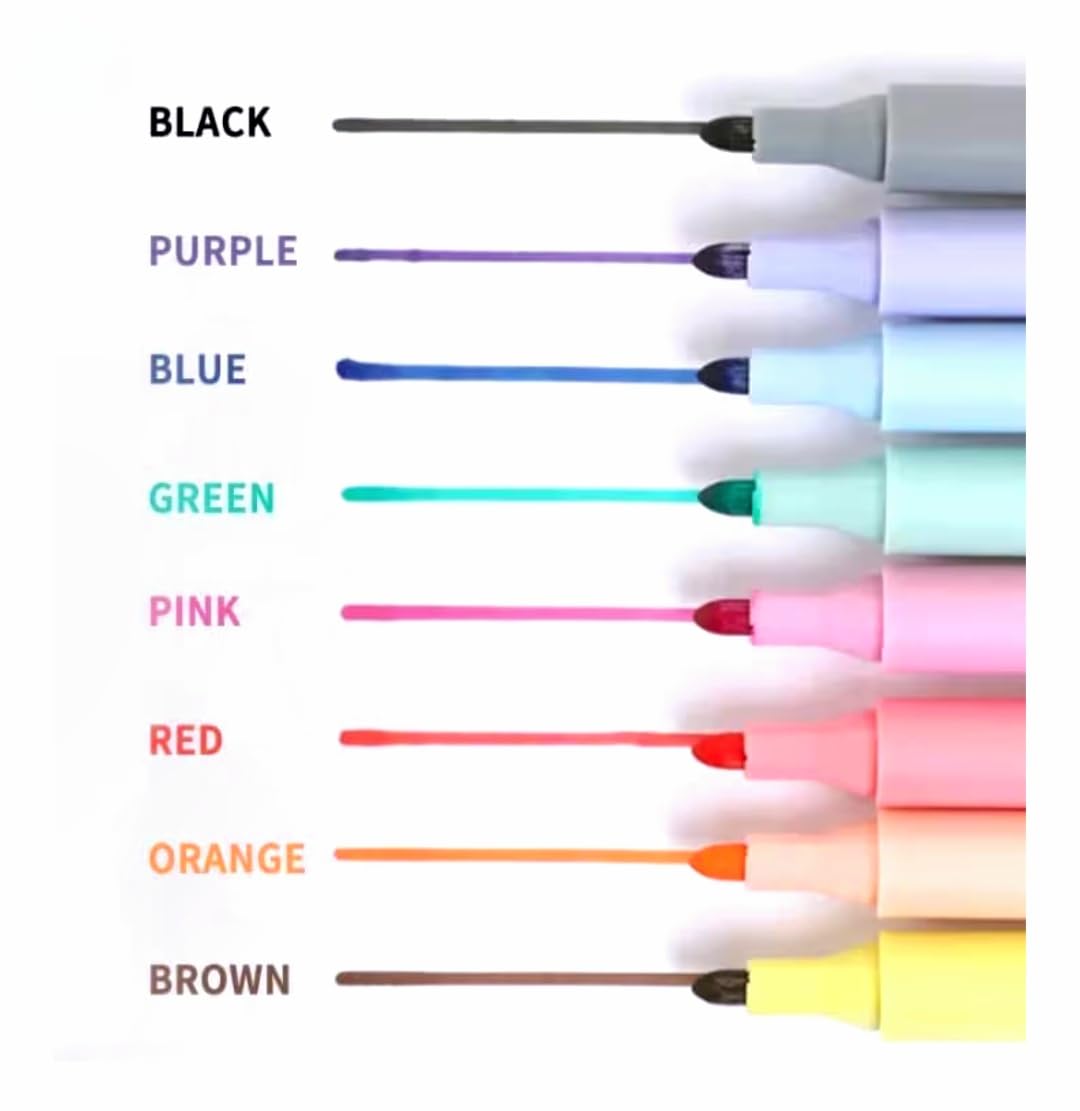 DM-422 Floating Pen Set, 8 Colors Erasable Glass Whiteboard Markers, Water Floating Multicolor Fine Writing Instruments for Crafts & Art