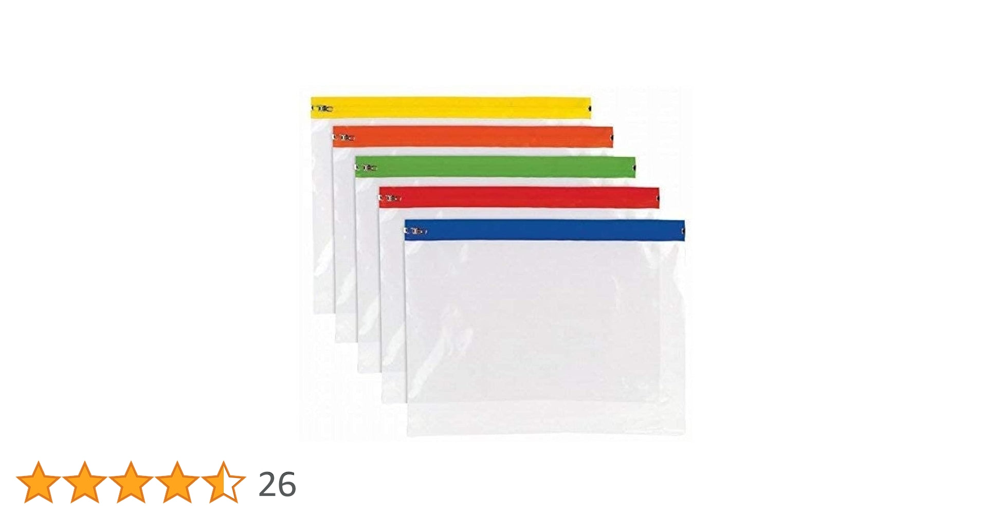 10598{Pack of 6} Plastic pouch Reusable Multi-Purpose Slider Bag 18x11 Inch ,Zip Lock & Vegetable Storage Multicolor