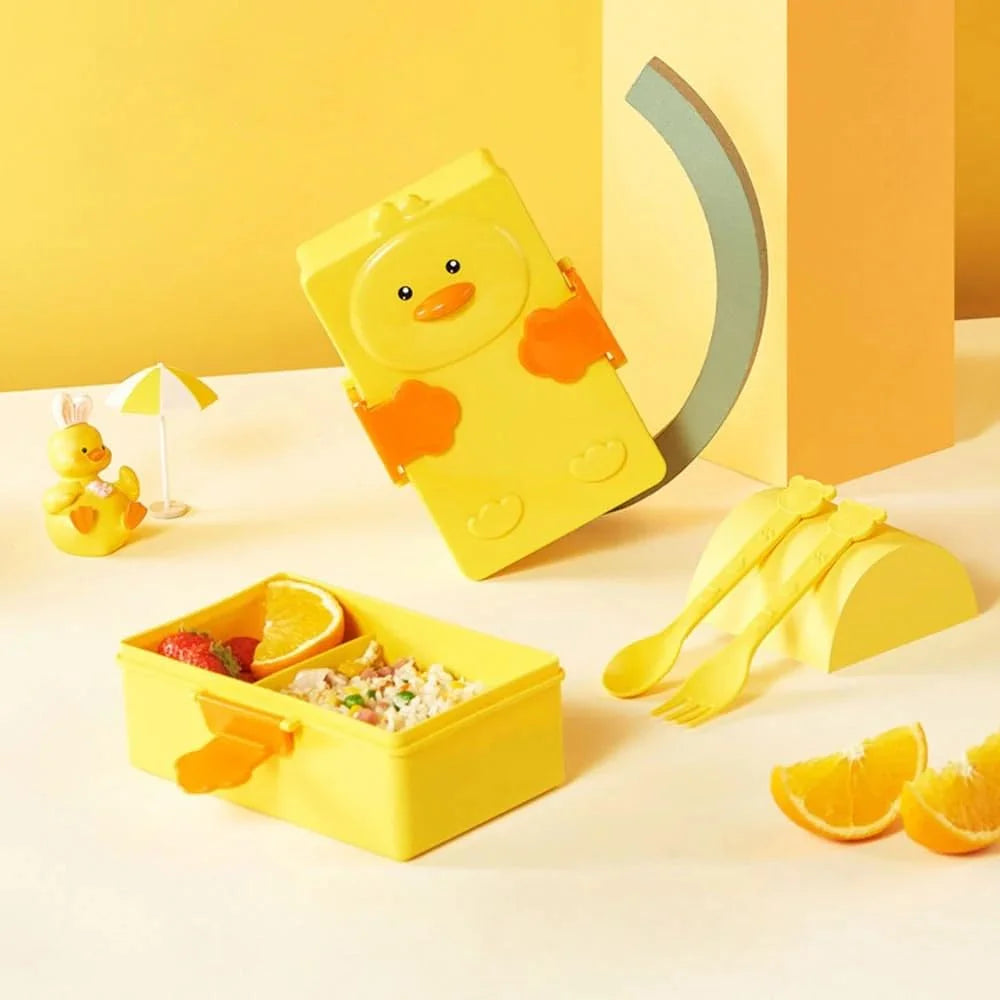 6650 Cuddle Little Ducky Kids Lunch Box Leak-Proof Bento Box for School, Travel & Office