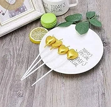 8852(4pcs) Stick Candles for Cake Decoration, Wedding, Anniversary, Valentine Day, Engagement and Birthday Celebration.. (10 packet)
