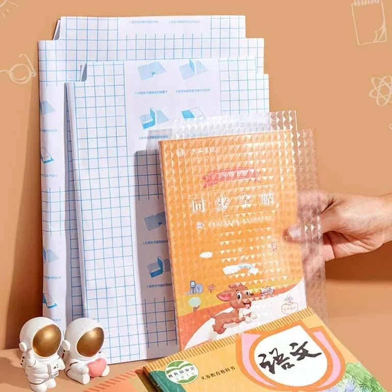10581 -30 Pcs- 3 Different Sizes -10 Each. Transparent Paper Sticker Book Covers. Waterproof transparent book cover